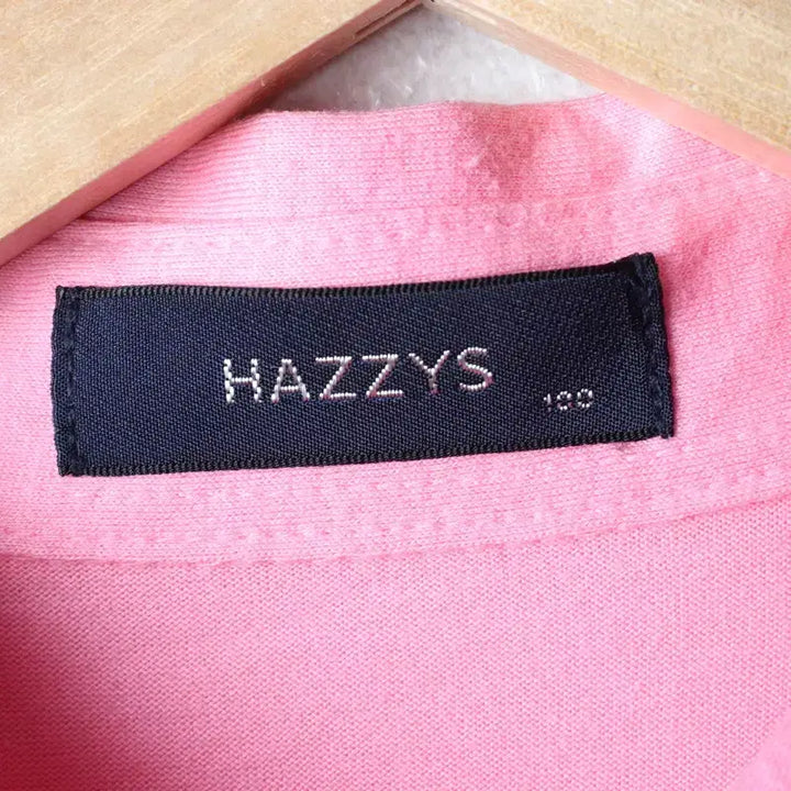 [BUNJANG] Hazzys Pink Solid Cotton Polo Shirt / (L-XL) 헤지스 반팔 카라 티셔츠 셔츠 남방 핑크 무지 면-183DB