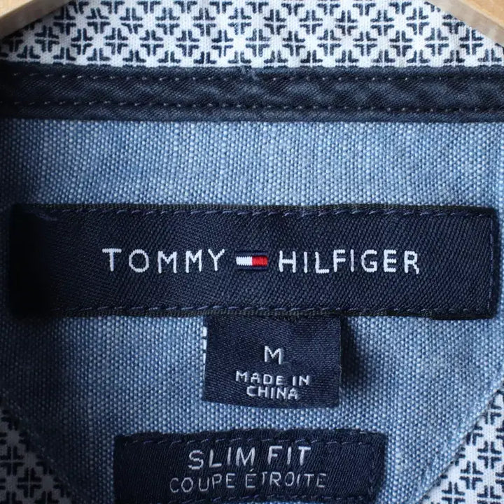 [BUNJANG] Tommy Hilfiger Short Sleeve Polo Shirt / (M-L) 타미힐피거 반팔 카라 티셔츠 셔츠 남방 패턴-183DC