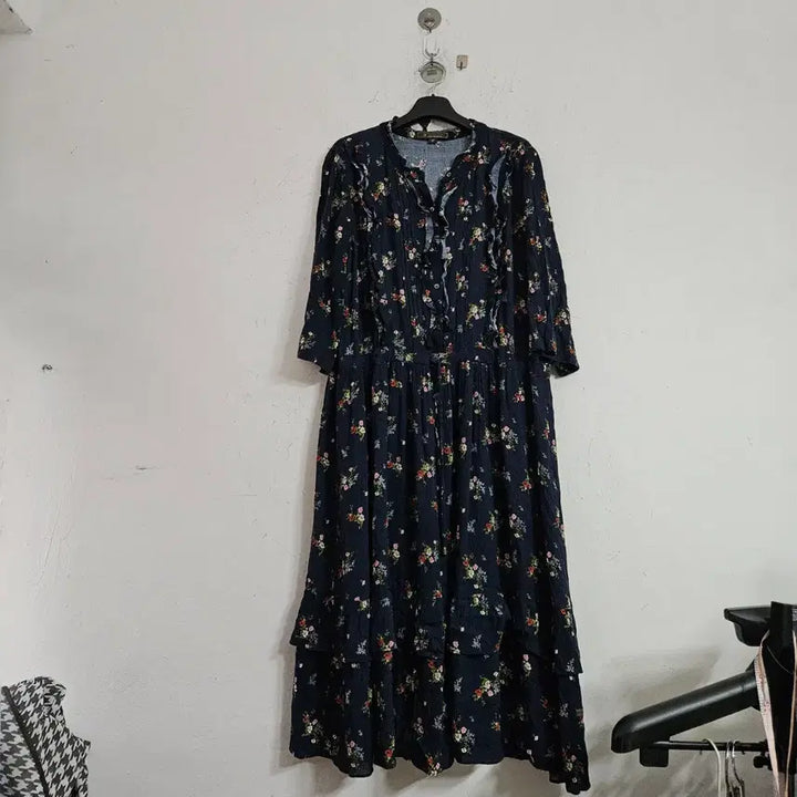 [BUNJANG] Thursday Island Floral Print Long Dress / 써스데이아일랜드 롱 원피스 꽃무늬 7부