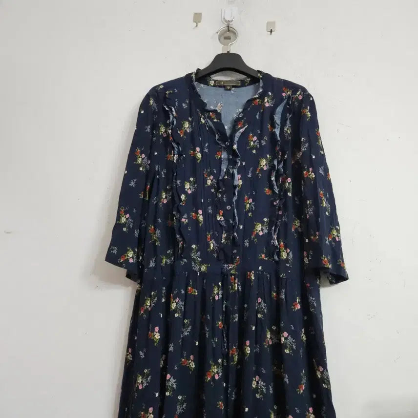 [BUNJANG] Thursday Island Floral Print Long Dress / 써스데이아일랜드 롱 원피스 꽃무늬 7부