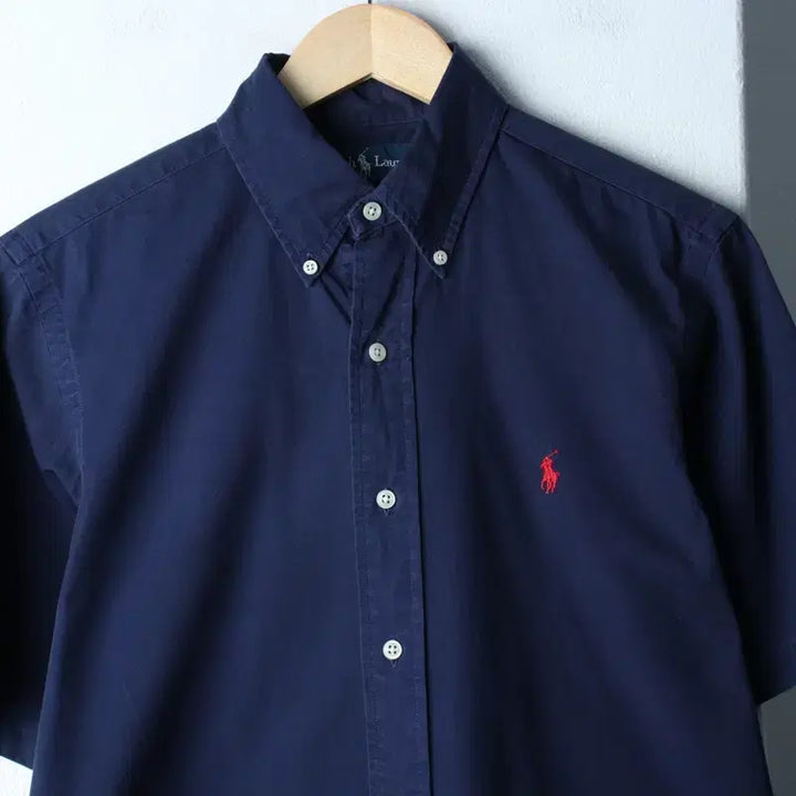 [BUNJANG] Polo Ralph Lauren Short Sleeve Collar Shirt Navy / (S-M) 폴로 랄프로렌 반팔 카라 티셔츠 셔츠 남방 네이비-183DD
