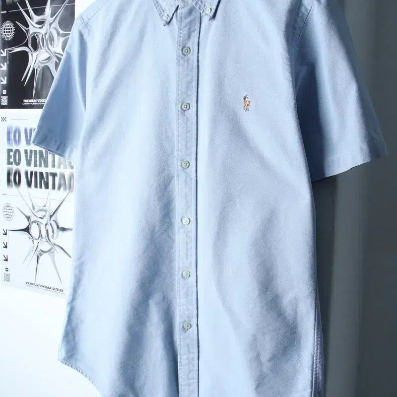 [BUNJANG] Polo Ralph Lauren Short Sleeve Collar Shirt / (M-L) 폴로 랄프로렌 반팔 카라 티셔츠 셔츠 남방-183DE