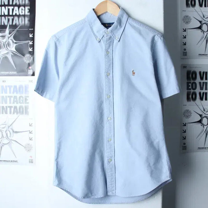 [BUNJANG] Polo Ralph Lauren Short Sleeve Collar Shirt / (M-L) 폴로 랄프로렌 반팔 카라 티셔츠 셔츠 남방-183DE