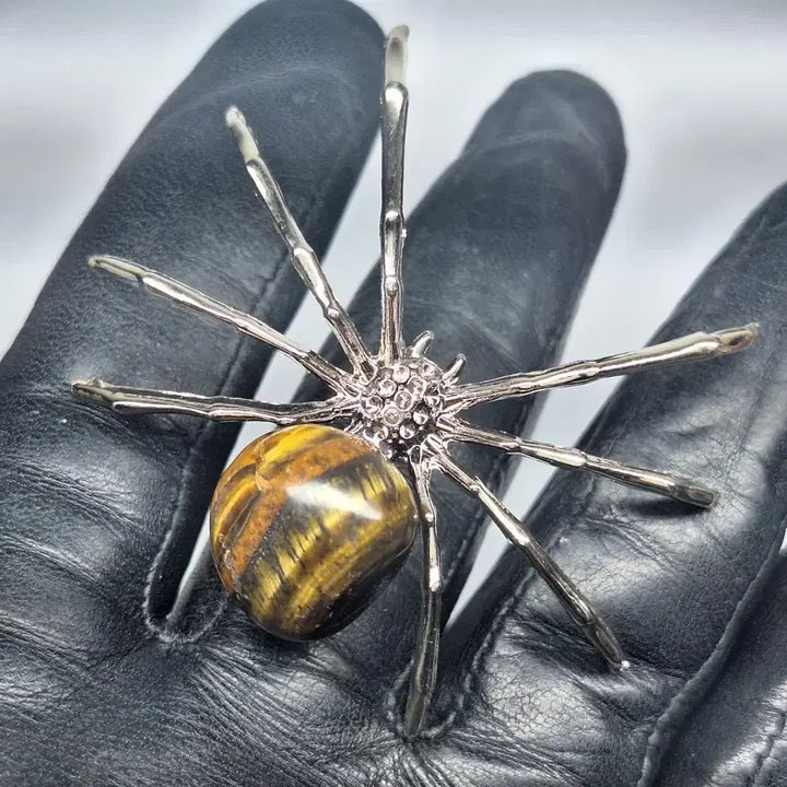 [BUNJANG] Tarantula Tiger Eye Stone Ornament / 중꺽마 네트워크 전략가 천연 무적기운(타이거아이즈) 타란튜라