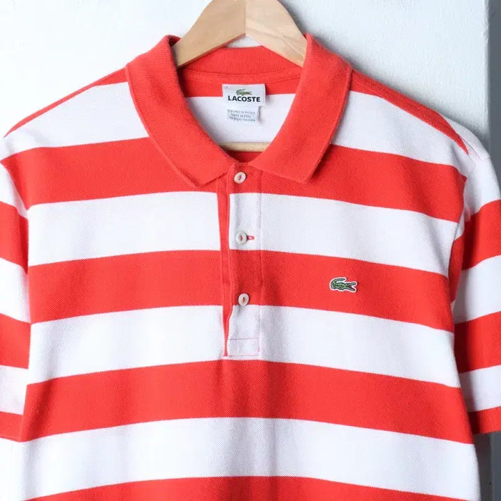 [BUNJANG] Lacoste Polo Shirt (2XL-3XL) Red / (2XL-3XL) 라코스테 반팔 카라 티셔츠 빅사이즈 레드-183E5