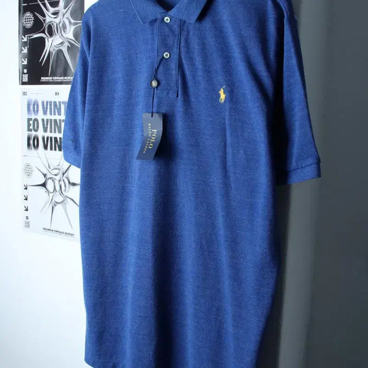 [BUNJANG] Polo Ralph Lauren Blue Polo Shirt / (XL-2XL) 폴로 랄프로렌 반팔 카라 티셔츠 새상품 블루-183E8