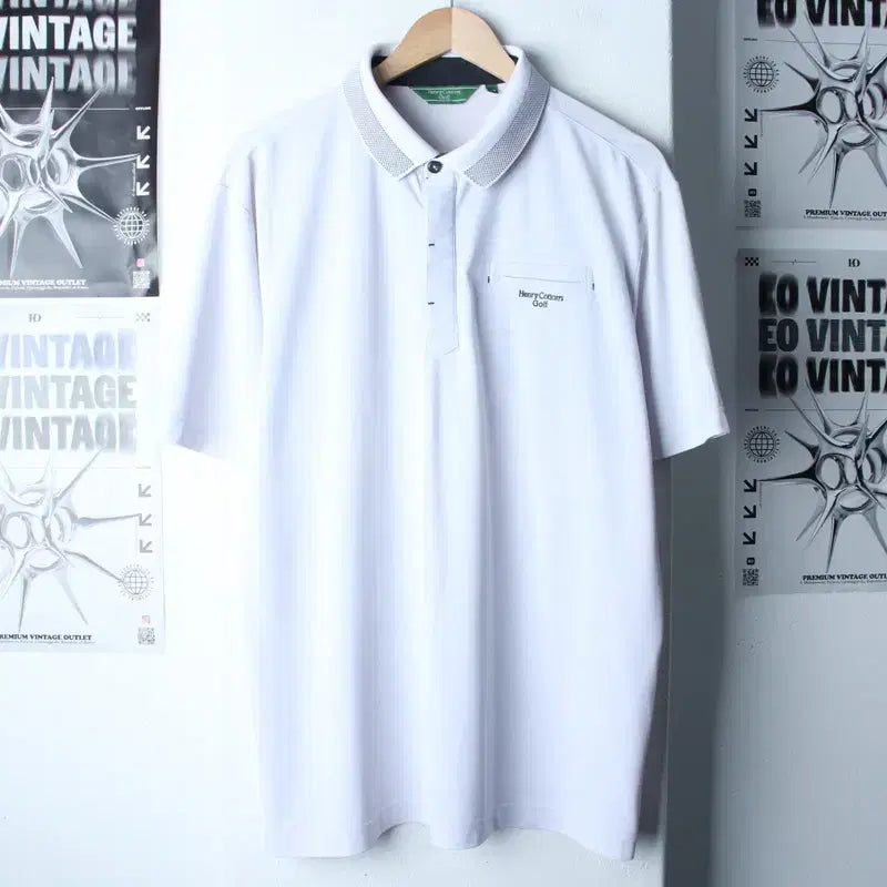 [BUNJANG] Henry Cotton Short Sleeve Polo Shirt (2XL-3XL) / (2XL-3XL) 헨리코튼 반팔 카라 티셔츠 빅사이즈 기능성-183E9