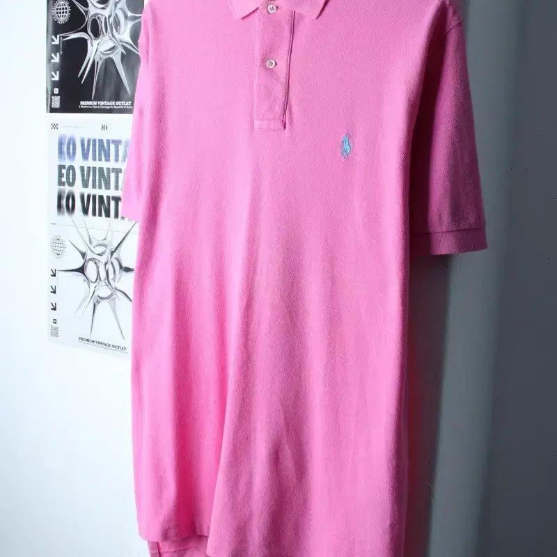 [BUNJANG] Polo Ralph Lauren Pink Big Size Polo Shirt / (L-2XL) 폴로 랄프로렌 반팔 카라 티셔츠 빅사이즈 핑크-183EA