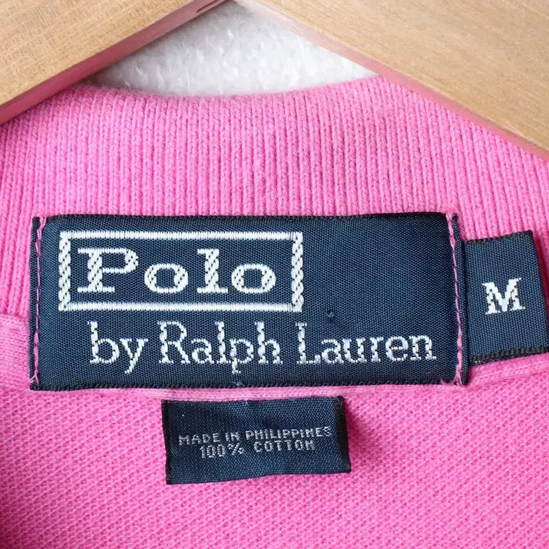[BUNJANG] Polo Ralph Lauren Pink Big Size Polo Shirt / (L-2XL) 폴로 랄프로렌 반팔 카라 티셔츠 빅사이즈 핑크-183EA