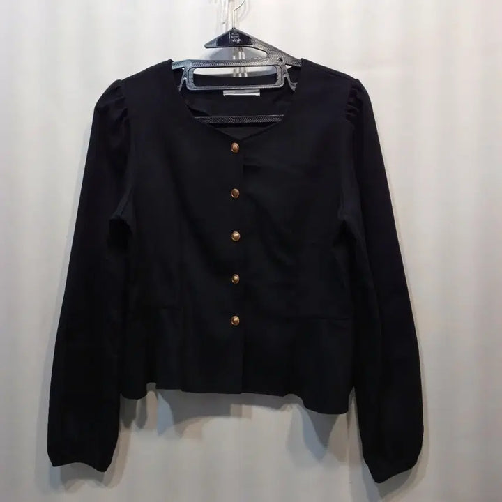 [BUNJANG] Black Gold Button Blouse / 블랙 금장 버튼 블라우스85사이즈봄가을 64219
