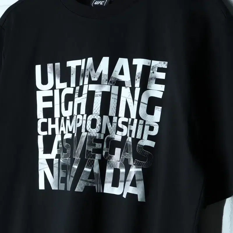 [BUNJANG] UFC Black T-shirt / (L-XL) 유에프씨 반팔 티셔츠 블랙 스트릿 아메카지-183A1