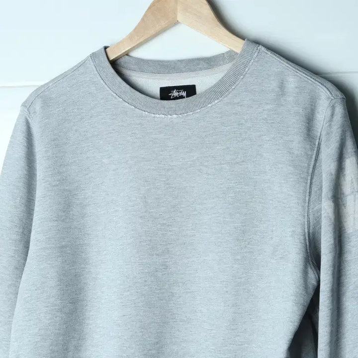 [BUNJANG] Stussy Crewneck Gray T-shirt / (M-L) 스투시 맨투맨 티셔츠 그레이 올드스쿨 스트릿-183A3