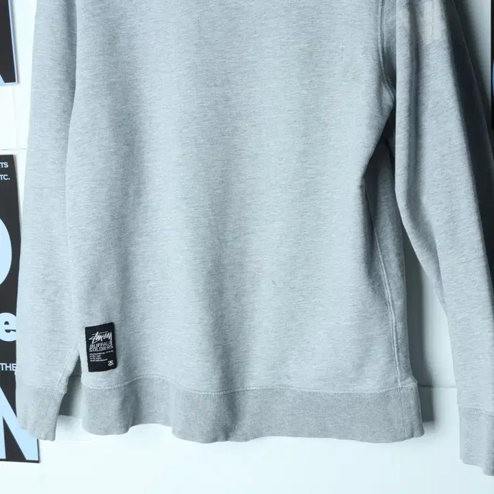 [BUNJANG] Stussy Crewneck Gray T-shirt / (M-L) 스투시 맨투맨 티셔츠 그레이 올드스쿨 스트릿-183A3