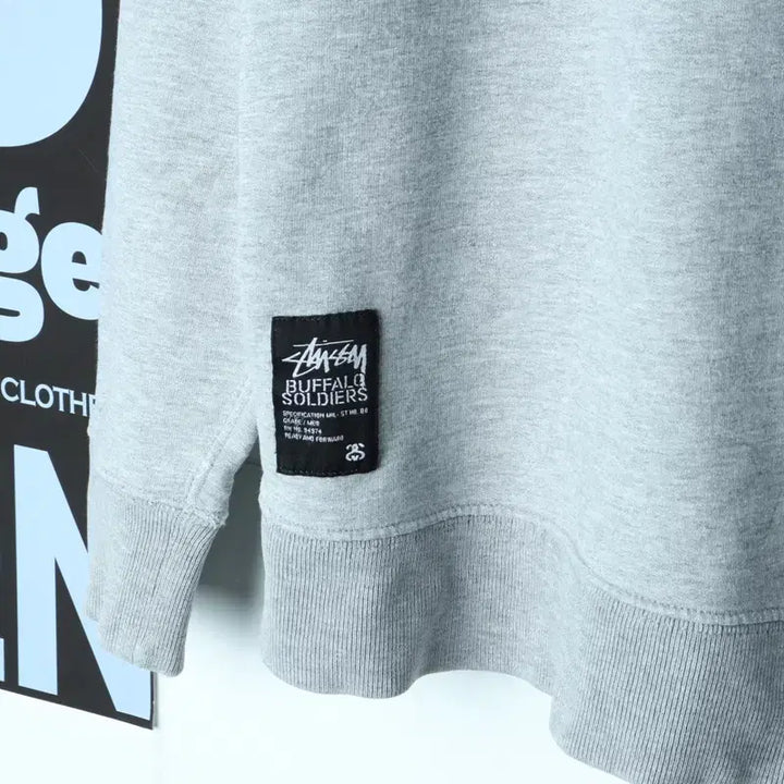 [BUNJANG] Stussy Crewneck Gray T-shirt / (M-L) 스투시 맨투맨 티셔츠 그레이 올드스쿨 스트릿-183A3