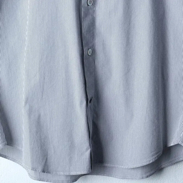 [BUNJANG] Beanpole Striped Polo Shirt / (M) 빈폴 반팔 카라 티셔츠 셔츠 남방 스트라이프 그레이-183A5