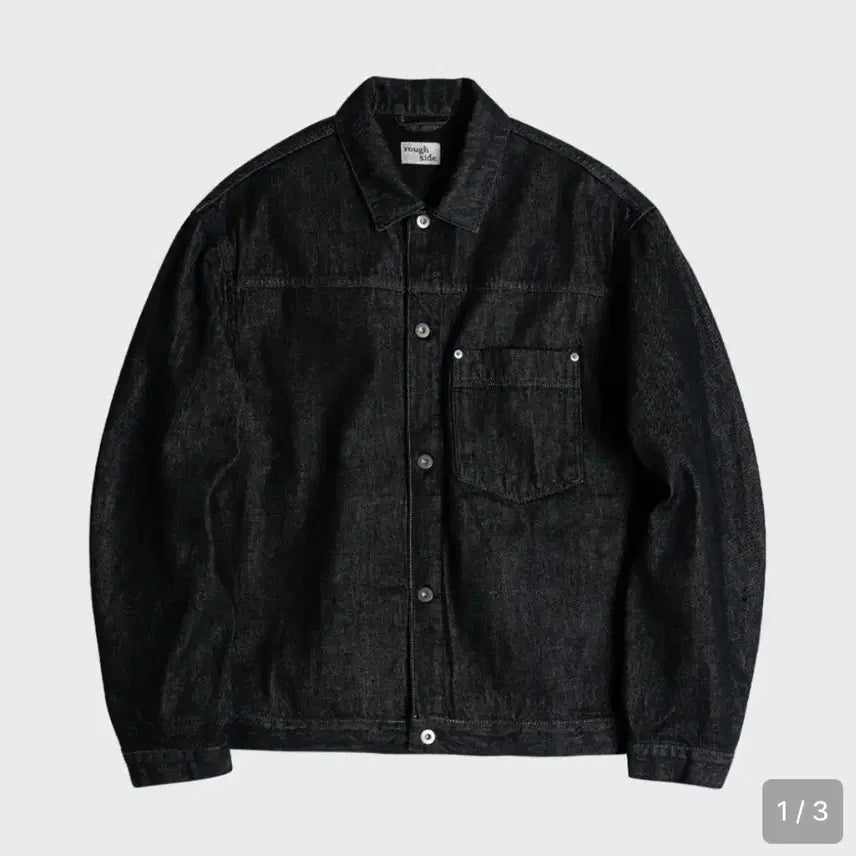 [BUNJANG] Luffside Drape Denim Jacket Black 1 Size / [러프사이드] 드레이프 데님 자켓 블렉 1 size