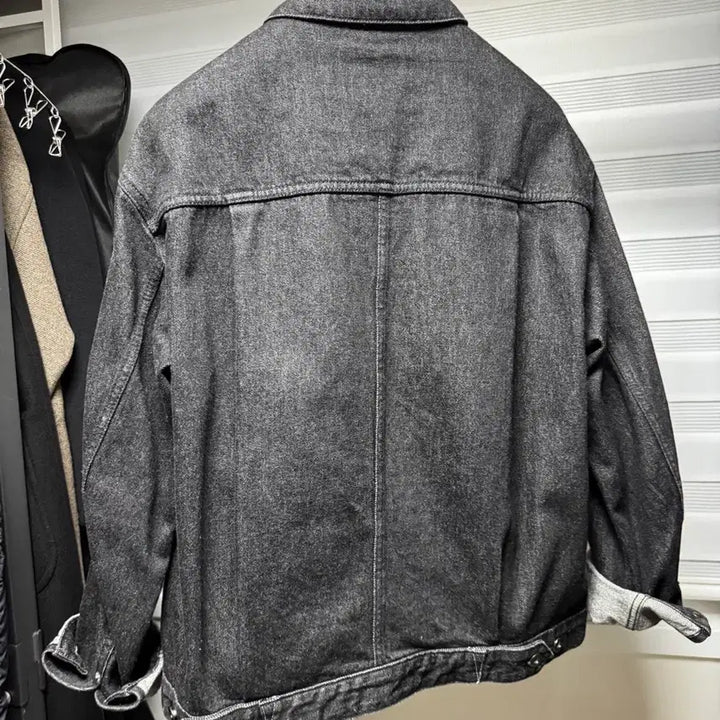 [BUNJANG] Luffside Drape Denim Jacket Black 1 Size / [러프사이드] 드레이프 데님 자켓 블렉 1 size