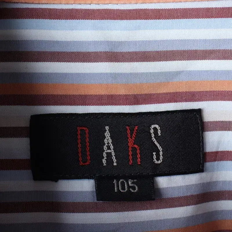 [BUNJANG] Daks Striped Short Sleeve Polo Shirt / (XL) 닥스 반팔 카라 티셔츠 셔츠 남방 스트라이프 컬러믹스-183A6