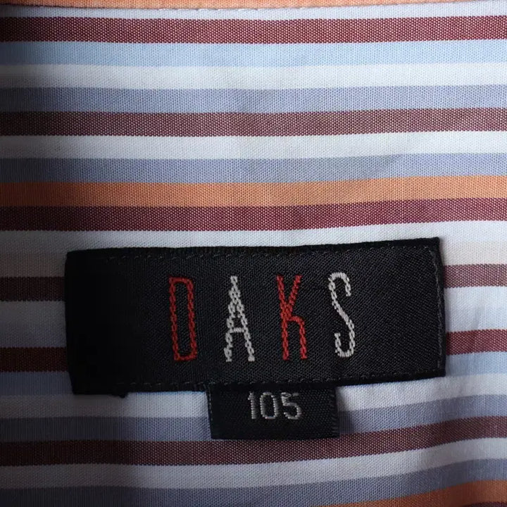 [BUNJANG] Daks Striped Short Sleeve Polo Shirt / (XL) 닥스 반팔 카라 티셔츠 셔츠 남방 스트라이프 컬러믹스-183A6