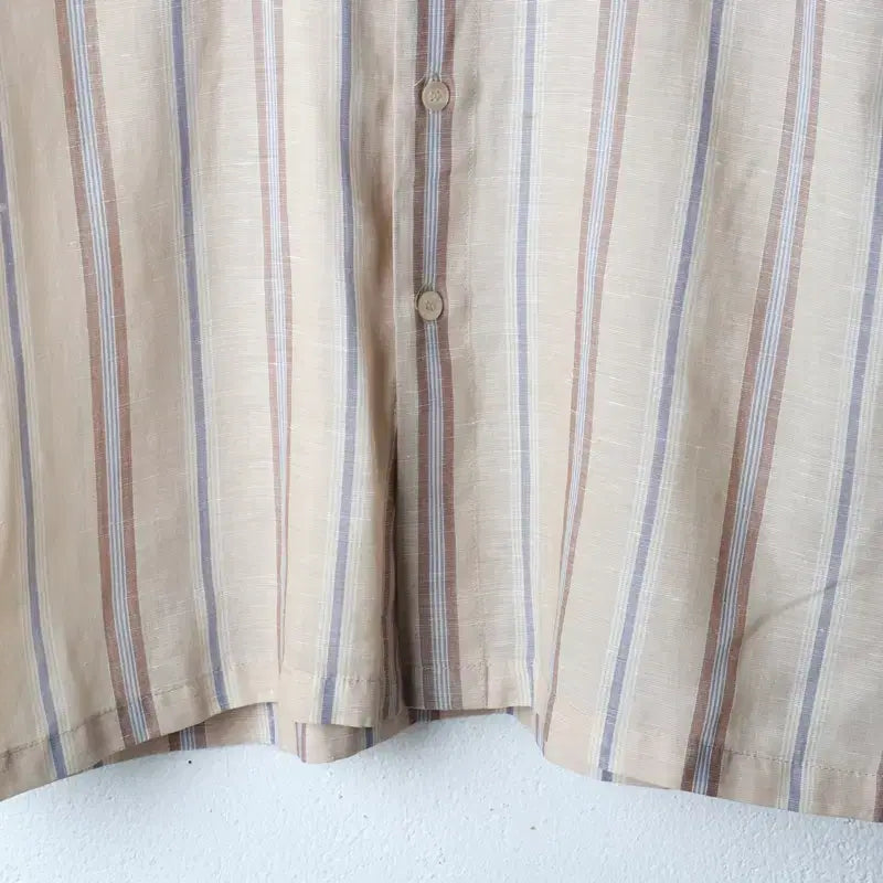[BUNJANG] Daks Striped Short Sleeve Polo Shirt / (L-XL) 닥스 반팔 카라 티셔츠 셔츠 남방 스트라이프-183A8