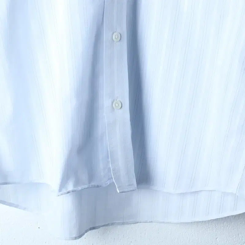 [BUNJANG] Aquascutum Striped Short Sleeve Shirt / (M) 아쿠아스큐텀 반팔 카라 티셔츠 셔츠 남방 스트라이프-183A9