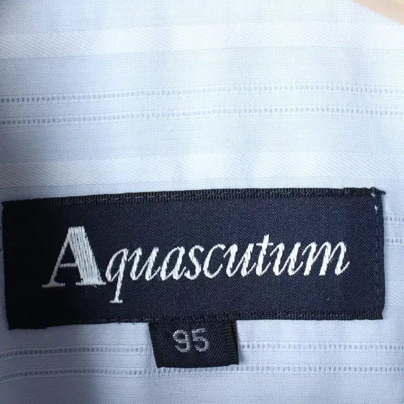 [BUNJANG] Aquascutum Striped Short Sleeve Shirt / (M) 아쿠아스큐텀 반팔 카라 티셔츠 셔츠 남방 스트라이프-183A9