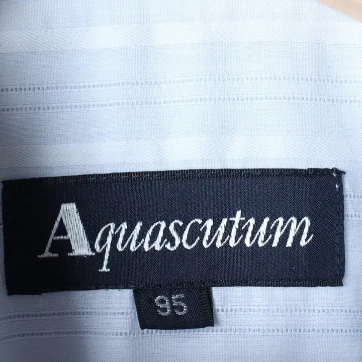 [BUNJANG] Aquascutum Striped Short Sleeve Shirt / (M) 아쿠아스큐텀 반팔 카라 티셔츠 셔츠 남방 스트라이프-183A9