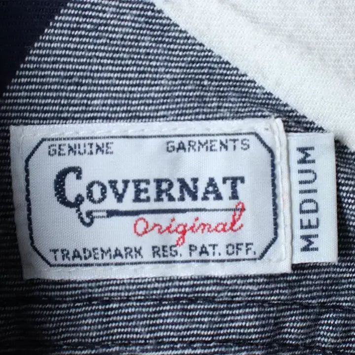[BUNJANG] Covernat Checkered Navy Short Sleeve Shirt / (M-L) 커버낫 반팔 카라 티셔츠 셔츠 남방 체크 네이비-183AE