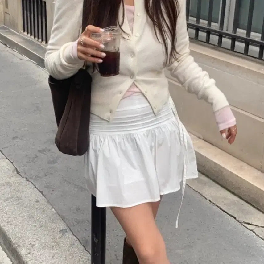 [BUNJANG] The Wish Leeds Pleated Leaf Skirt XS / 더위시 리즈 leeds 핀턱 리프 스커트 xs
