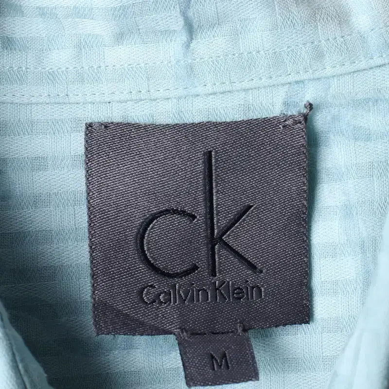 [BUNJANG] Calvin Klein Checkered Polo Shirt / (M-L) 캘빈클라인 반팔 카라 티셔츠 셔츠 남방 체크-183AF