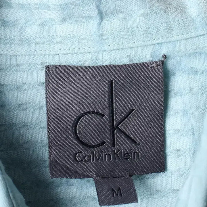 [BUNJANG] Calvin Klein Checkered Polo Shirt / (M-L) 캘빈클라인 반팔 카라 티셔츠 셔츠 남방 체크-183AF