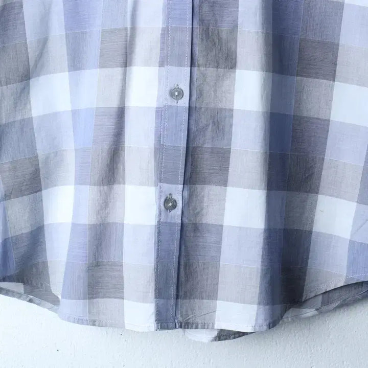 [BUNJANG] Calvin Klein Checkered Pocket Polo Shirt / (S-M) 캘빈클라인 반팔 카라 티셔츠 셔츠 남방 체크 포켓-183B4