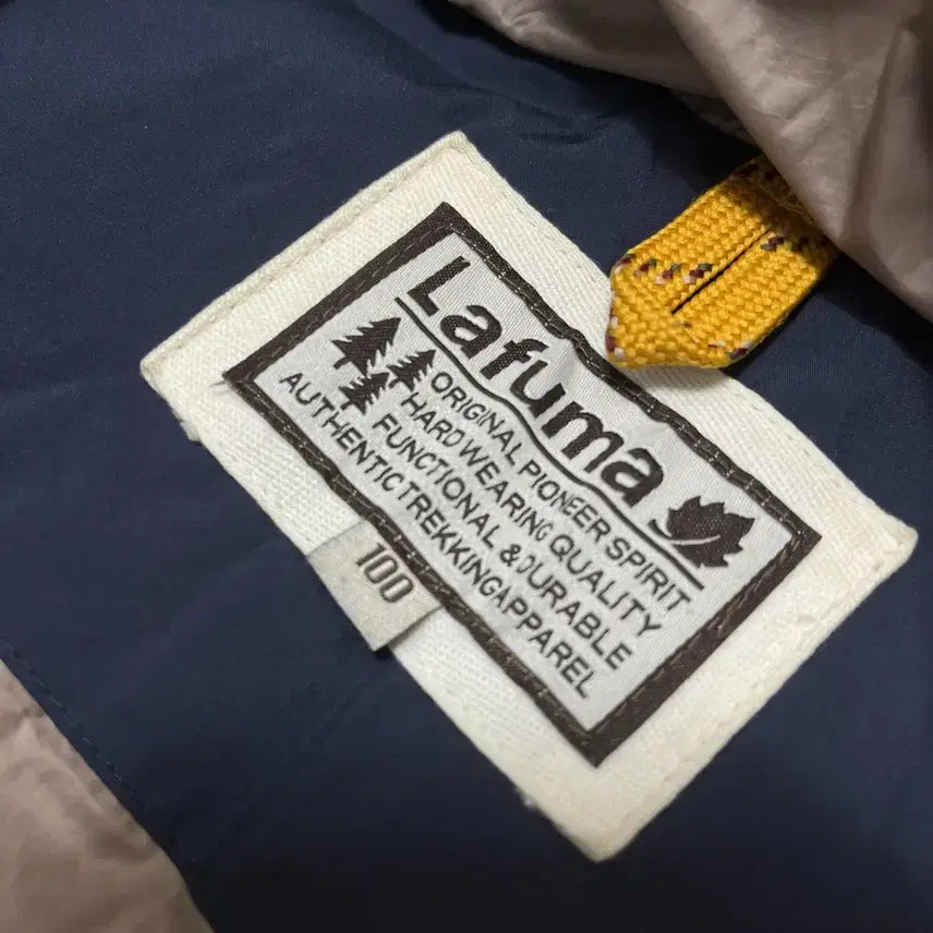 [BUNJANG] Lafuma Goose Down Hooded Long Padded Jumper [Navy] L/100 / 라푸마 구스다운 후드 롱패딩 점퍼 [네이비] L/100