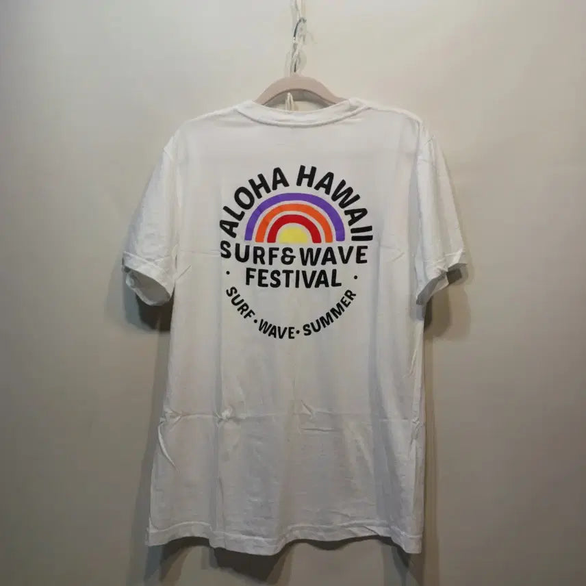 [BUNJANG] ZENEVE Aloha Hawaii White T-shirt / ZENEVE 알로하 하와이 흰색 반팔티셔츠90사이즈여름  64220