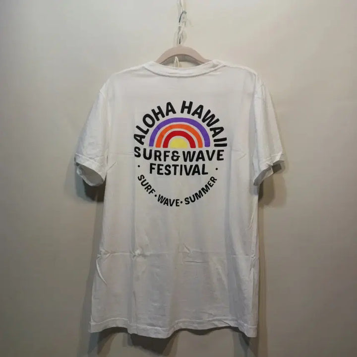 [BUNJANG] ZENEVE Aloha Hawaii White T-shirt / ZENEVE 알로하 하와이 흰색 반팔티셔츠90사이즈여름  64220
