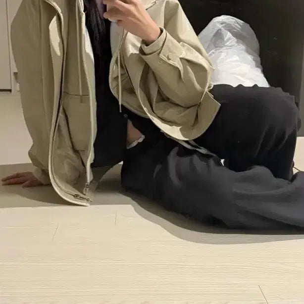[SOLD OUT] 제니오 투톤 와이드 팬츠 네이비