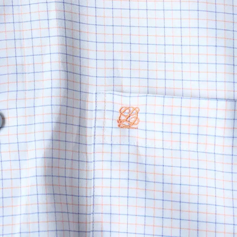 [BUNJANG] Louis Quatorze Checkered Short Sleeve Polo Shirt / (L-XL) 루이가또즈 반팔 카라 티셔츠 셔츠 남방 체크-183B8