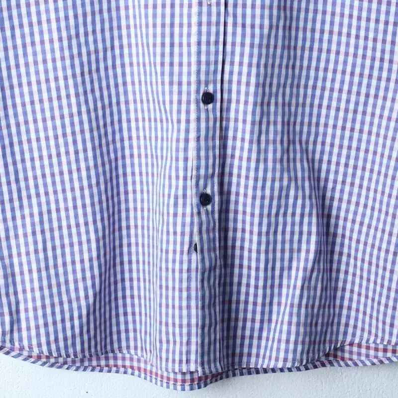 [BUNJANG] Pierre Cardin Checkered Short-Sleeve Polo Shirt / (L-XL) 피에르가르뎅 반팔 카라 티셔츠 셔츠 남방 체크-183BC