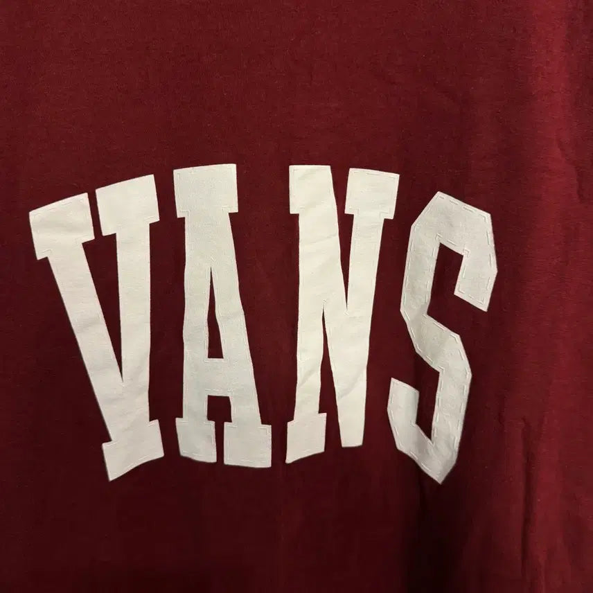 [BUNJANG] Vans Burgundy Logo T-shirt / VANS 반스 버건디 반팔 티셔츠 XX 라지