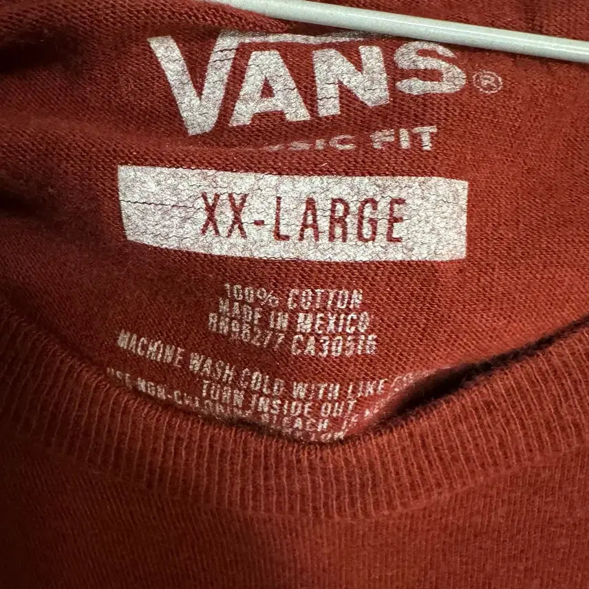 [BUNJANG] Vans Burgundy Logo T-shirt / VANS 반스 버건디 반팔 티셔츠 XX 라지