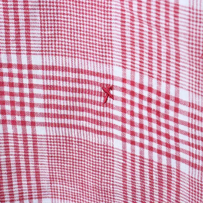 [BUNJANG] Unspecified Series Check Linen Shirt / (L-XL) 시리즈 반팔 카라 티셔츠 셔츠 남방 체크 린넨-183BD