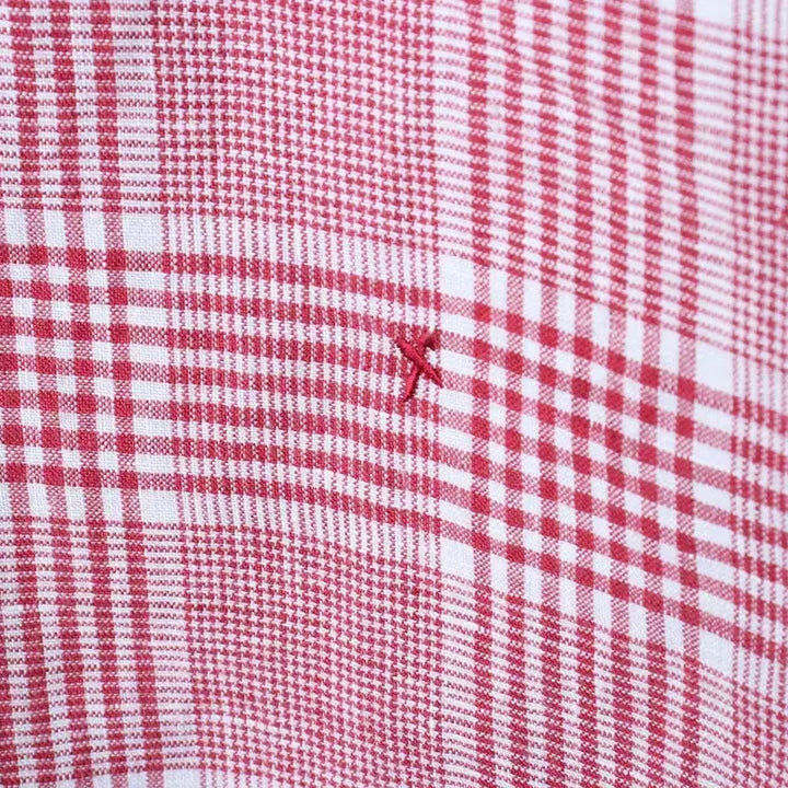 [BUNJANG] Unspecified Series Check Linen Shirt / (L-XL) 시리즈 반팔 카라 티셔츠 셔츠 남방 체크 린넨-183BD