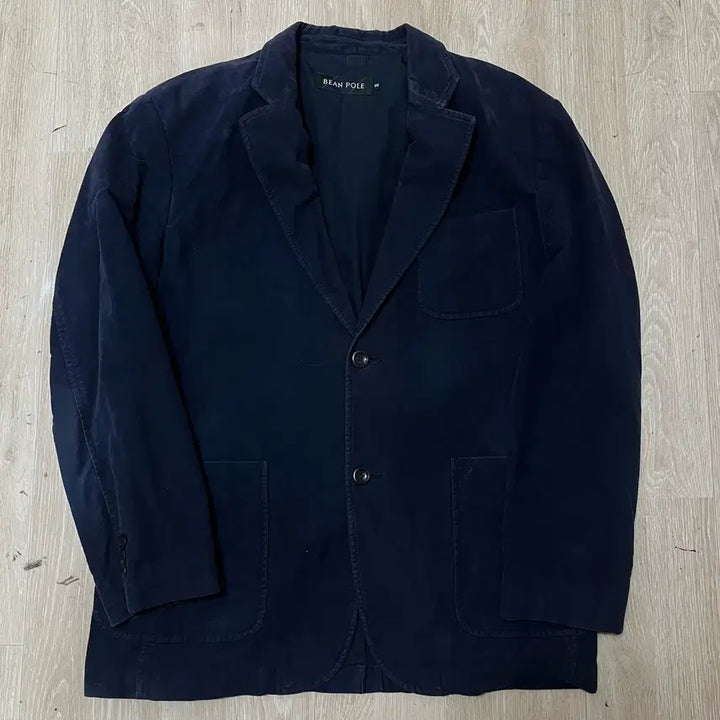 [BUNJANG] Beanpole Embroidered Logo Corduroy Blazer Jacket (Navy) M / 빈폴 자수 로고 코듀로이 블레이저 자켓 [네이비] M/95