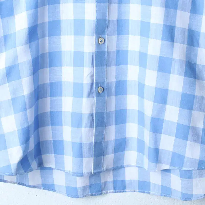 [BUNJANG] Louis Quatorze Checkered Short Sleeve Polo Shirt / (L-XL) 루이가또즈 반팔 카라 티셔츠 셔츠 남방 체크-183C1