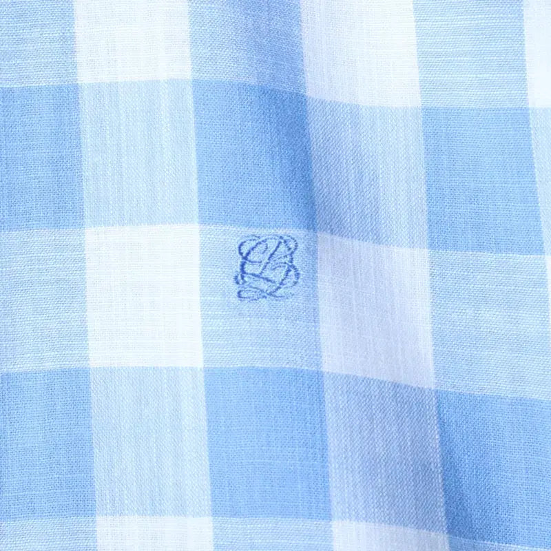 [BUNJANG] Louis Quatorze Checkered Short Sleeve Polo Shirt / (L-XL) 루이가또즈 반팔 카라 티셔츠 셔츠 남방 체크-183C1