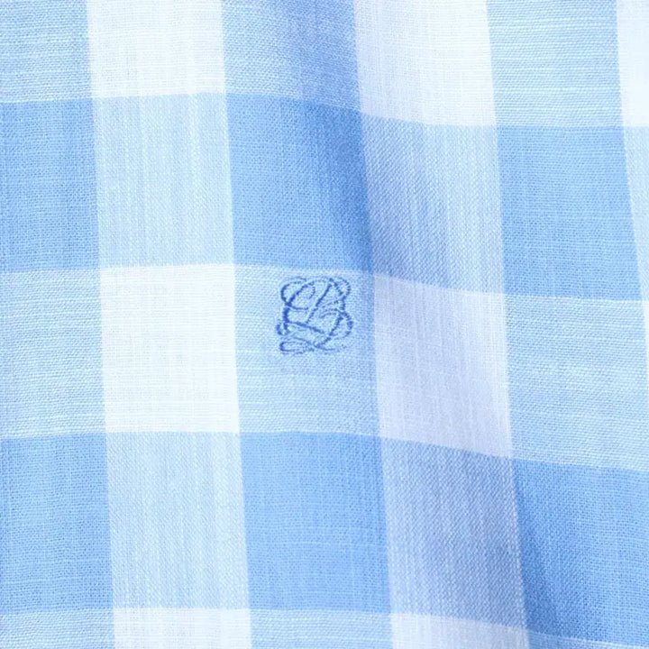 [BUNJANG] Louis Quatorze Checkered Short Sleeve Polo Shirt / (L-XL) 루이가또즈 반팔 카라 티셔츠 셔츠 남방 체크-183C1