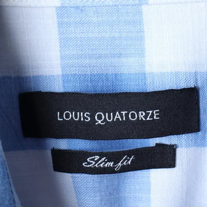 [BUNJANG] Louis Quatorze Checkered Short Sleeve Polo Shirt / (L-XL) 루이가또즈 반팔 카라 티셔츠 셔츠 남방 체크-183C1