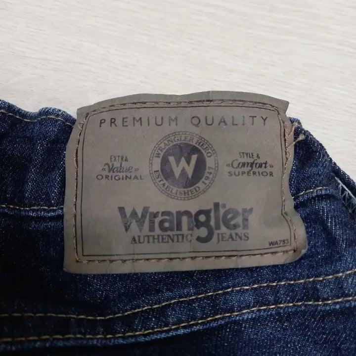 [BUNJANG] Wrangler Mexico Straight Fit Jeans / 42~Wrangler Mexico 밴딩 스판 일자진 진청 42-02