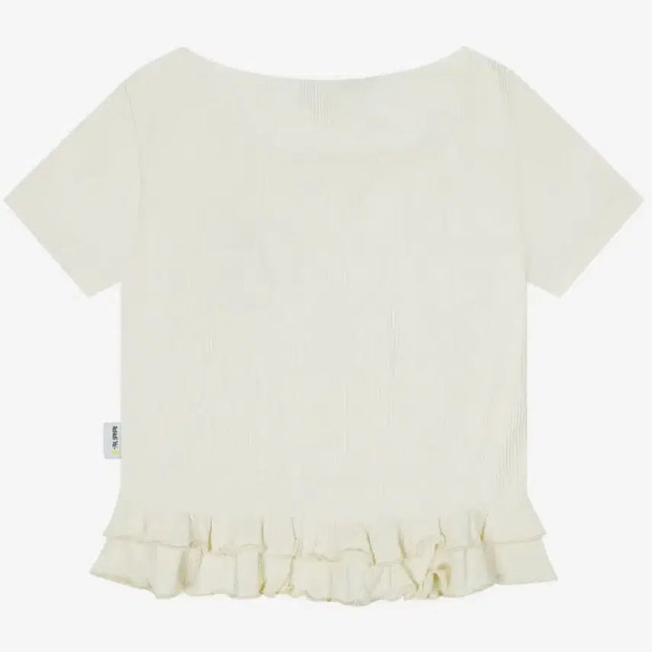 [BUNJANG] Lunarkihou WXT047 Frill Layered Square Neck Short Sleeve Ivory / 루나키후 WXT047 프릴 레이어드 스퀘어넥 숏슬리브 아이보리