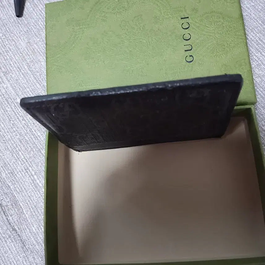[BUNJANG] Gucci Kingsnake Card Wallet Black GG Supreme / 구찌 킹스네이크 카드지갑 블랙 GG 수프림